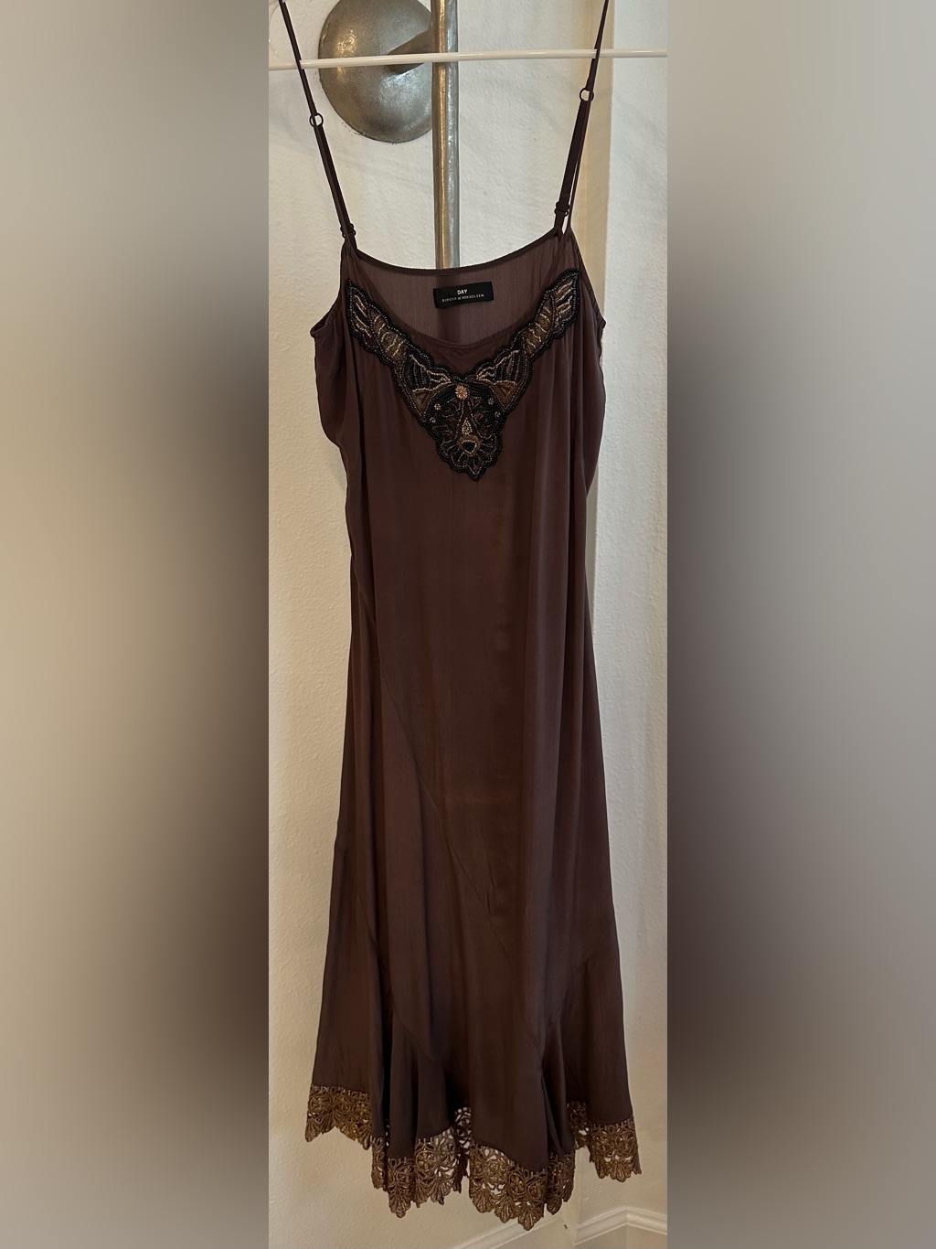 Day Birger & Mikkelsen Beaded Brown Embellished Top